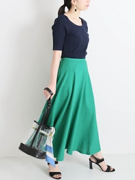 「manipuri（マニプリ）のアイテム」を使った、JOURNAL STANDARD 本社スタッフBさん（レディース・160cm）の夏コーディネート