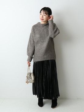 「MOHI（モヒ）のアイテム」を使った、JOURNAL STANDARD 本社スタッフBさん（レディース・160cm）の冬コーディネート