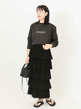 「maison-vincent（メゾンヴァンサン）のアイテム」を使った、JOURNAL STANDARD 本社スタッフBさん（レディース・157cm）の冬コーディネート