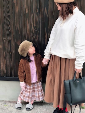 「SEVENDAYS=SUNDAY（セブンデイズサンデイ）のアイテム（スウェット）」を使った、AIKOさん（レディース・162cm）の冬コーディネート