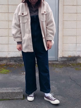 「SM2（エスエムツー）のアイテム（オールインワン・サロペット）」を使った、AIKOさん（レディース・162cm）の冬コーディネート