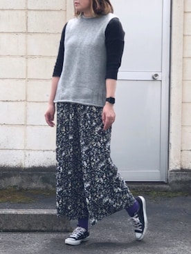 「SO（エスオー）のアイテム（トップス）」を使った、AIKOさん（レディース・162cm）の春コーディネート