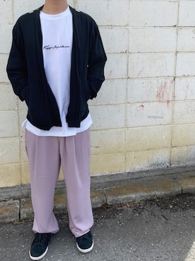 「Kappa（カッパ）のアイテム（スラックス）」を使った、AIKOさん（レディース・162cm）の春コーディネート