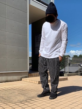 「ワコマリア」｜「アイテム（スリッポン）」を使った、Ryuさん（メンズ・172cm）の秋コーディネート