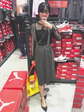 「STARMIMI（スターミミ）のアイテム」を使った、孫孫さん（レディース・168cm）の冬コーディネート