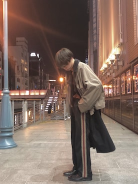 「my beautiful landlet（マイビューティフルランドレット）のアイテム（テーラードジャケット）」を使った、う〜っちさん（メンズ・170cm）の春コーディネート