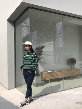 「ONE（ワン）のアイテム」を使った、sako9さん（レディース・165cm）の春コーディネート