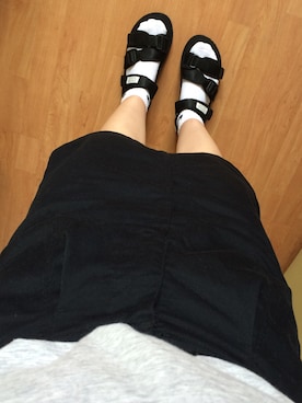 「suicoke（スイコック）のアイテム（サンダル、ブラック系）」を使った、sako9さん（レディース・165cm）の夏コーディネート