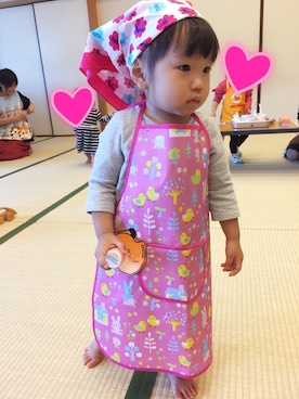 「DAISO（DAISO）のアイテム（オールインワン・サロペット）」を使った、おねだんいじょう♡ちゃきぽん♡さん（キッズ・80cm）の秋コーディネート