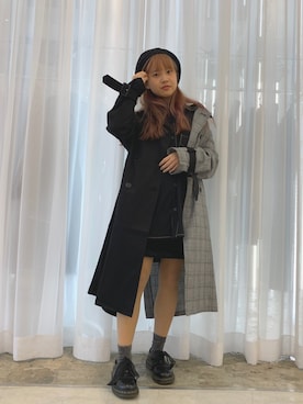 「Chica（チカ）のアイテム（ジャケット/アウター）」を使った、fumi さん（レディース・156cm）の冬コーディネート