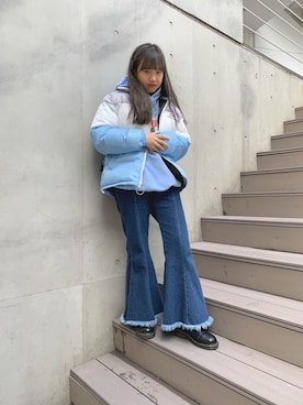 「Chica（チカ）のアイテム（ジャケット/アウター）」を使った、fumi さん（レディース・156cm）の冬コーディネート
