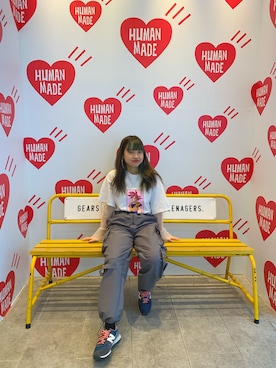 「L.H.P（エルエイチピー）のアイテム（カーゴパンツ）」を使った、fumi さん（レディース・155cm）の夏コーディネート