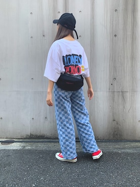 「LONELY/論理（ロンリー）のアイテム（バッグ）」を使った、fumi さん（レディース・156cm）の夏コーディネート