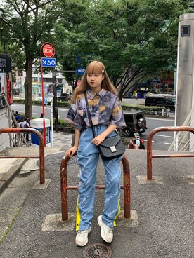 「ANDREA CREWS（アンドレアクルーズ）のアイテム」を使った、fumi さん（レディース・156cm）の夏コーディネート