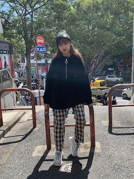 「Little sunny bite（リトルサニーバイト）のアイテム（ジャケット/アウター）」を使った、fumi さん（レディース・156cm）の秋コーディネート