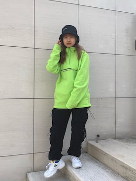 「L.H.P（エルエイチピー）のアイテム（帽子）」を使った、fumi さん（レディース・156cm）の秋コーディネート