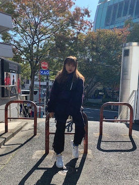 「thisisneverthat（ディスイズネバーザット）のアイテム（ジャケット/アウター）」を使った、fumi さん（レディース・156cm）の秋コーディネート