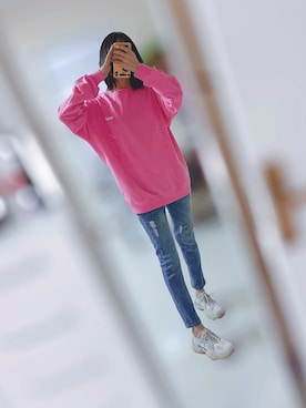 「ROXY（ロキシー）のアイテム（パンツ）」を使った、xinさん（レディース・160cm）の秋コーディネート