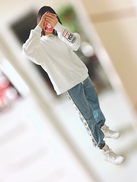 「通勤穿搭」｜「アイテム（パーカー）」を使った、xinさん（レディース・160cm）の秋コーディネート
