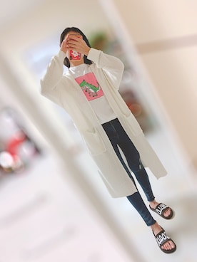 「毛衣」｜「アイテム（ピーコート）」を使った、xinさん（レディース・160cm）の秋コーディネート