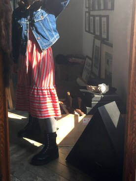 「70s」｜「アイテム（ワンピース/ドレス）」を使った、skipskipさん（レディース・158cm）の冬コーディネート
