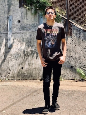 「NIRVANA」｜「アイテム（アクセサリー）」を使った、RYOさん（メンズ・178cm）の夏コーディネート