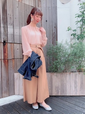 「Te chichi（テチチ）のアイテム（デニムジャケット）」を使った、sakiさん（レディース・163cm）の春コーディネート