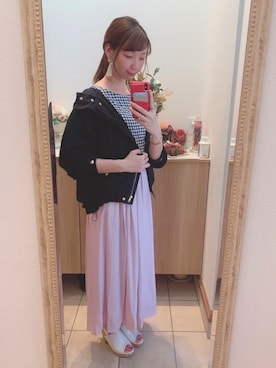 「Te chichi（テチチ）のアイテム（マウンテンパーカー）」を使った、sakiさん（レディース・163cm）の春コーディネート