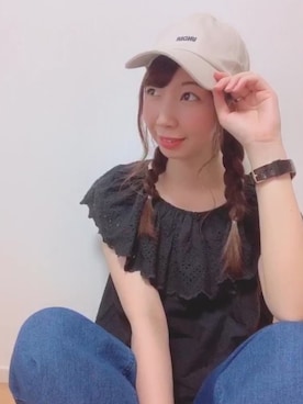 「スカラップ」｜「アイテム（その他）」を使った、sakiさん（レディース・163cm）の春コーディネート