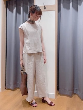 「Te chichi（テチチ）のアイテム（オールインワン・サロペット）」を使った、sakiさん（レディース・163cm）の夏コーディネート