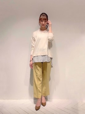「ドッキング」｜「アイテム（その他）」を使った、sakiさん（レディース・163cm）の春コーディネート