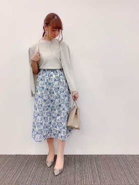 「Te chichi（テチチ）のアイテム（アンサンブル）」を使った、sakiさん（レディース・163cm）の春コーディネート