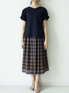 「オーガンジー」｜「アイテム（その他）」を使った、sakiさん（レディース・163cm）の春コーディネート