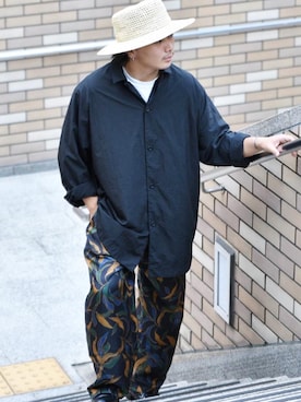 「pips（ピップス）のアイテム（帽子）」を使った、けんしろうさん（メンズ・163cm）の秋コーディネート