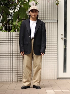 「秋のマイ旬スタイル」｜「アイテム（モカシン/デッキシューズ）」を使った、けんしろうさん（メンズ・163cm）の秋コーディネート