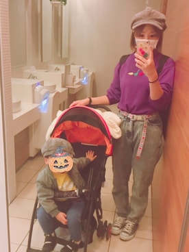 「WC（ダブル シー）のアイテム（スウェット）」を使った、Yui さん（レディース・155cm）の秋コーディネート
