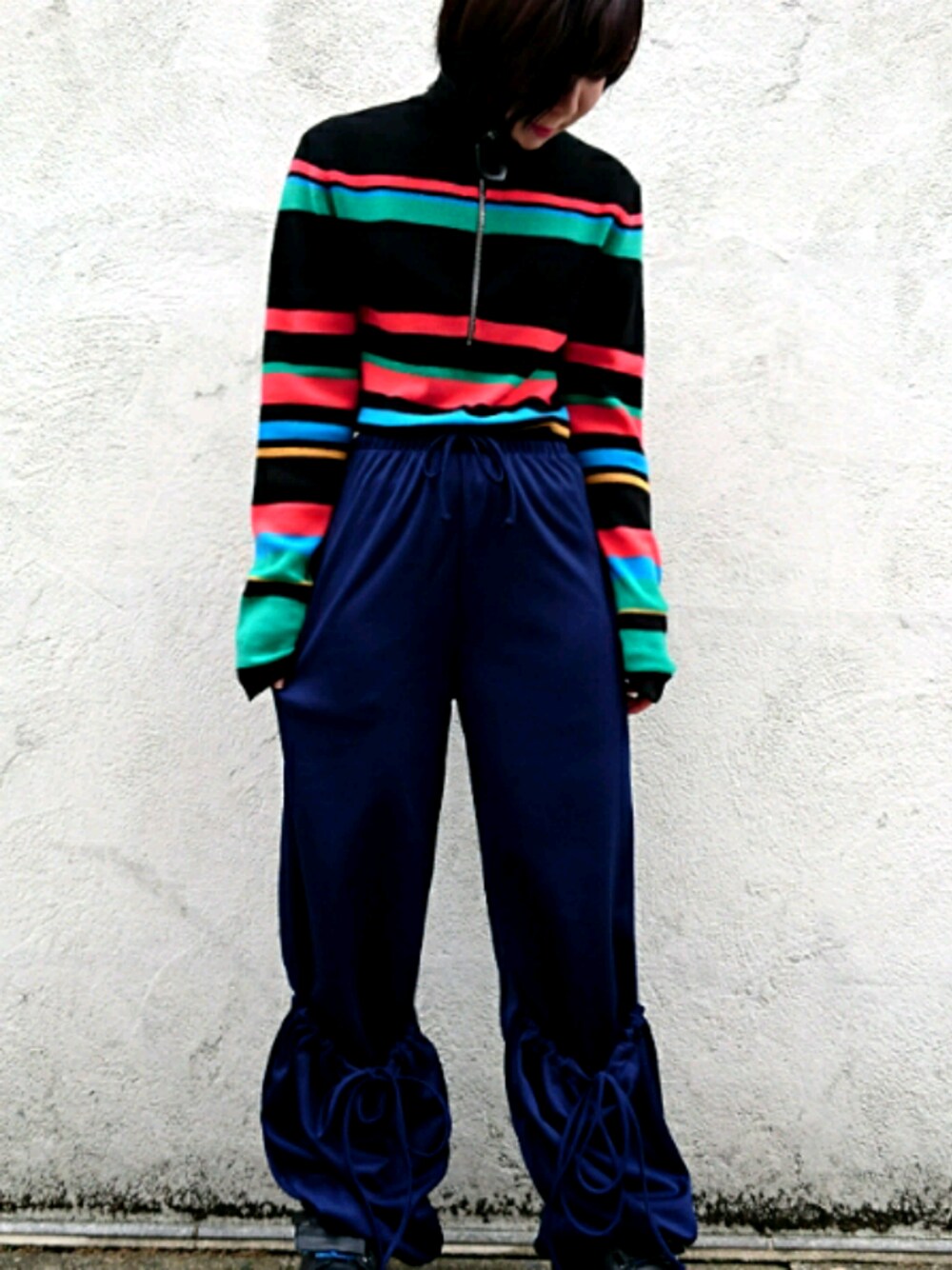 「J.W.anderson、LHP、NAGOYA 」｜「JW Andersonのアイテム（スウェット、その他）」を使った、IZUHARA MAYUさん（レディース・155cm）の夏コーディネートの1枚目の写真