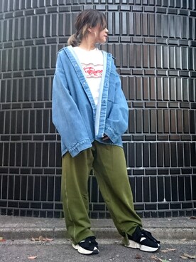 「soe（ソーイ）のアイテム（ジャケット/アウター）」を使った、IZUHARA MAYUさん（レディース・155cm）の春コーディネート