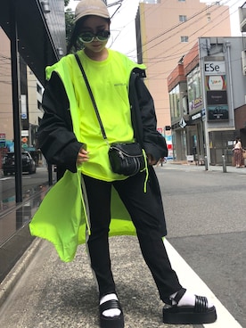 「Alexander Wang」｜「アイテム（モッズコート）」を使った、IZUHARA MAYUさん（レディース・155cm）の夏コーディネート