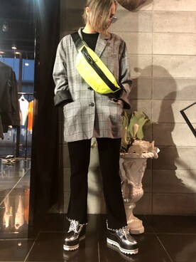 「Chica（チカ）のアイテム（ジャケット/アウター）」を使った、IZUHARA MAYUさん（レディース・155cm）の冬コーディネート