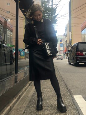 「Chica（チカ）のアイテム」を使った、IZUHARA MAYUさん（レディース・155cm）の冬コーディネート