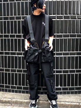 「L.H.P（エルエイチピー）のアイテム（カーゴパンツ）」を使った、IZUHARA MAYUさん（レディース・155cm）の春コーディネート