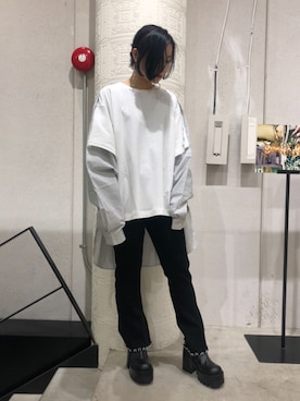 「Chica（チカ）のアイテム」を使った、IZUHARA MAYUさん（レディース・155cm）の春コーディネート