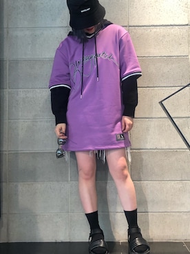 「L.H.P（エルエイチピー）のアイテム（帽子）」を使った、IZUHARA MAYUさん（レディース・155cm）の春コーディネート