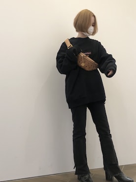 「L.H.P（エルエイチピー）のアイテム（スウェット）」を使った、IZUHARA MAYUさん（レディース・155cm）の秋コーディネート