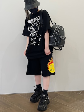 「MCM（エムシーエム）のアイテム（帽子）」を使った、IZUHARA MAYUさん（レディース・155cm）の春コーディネート