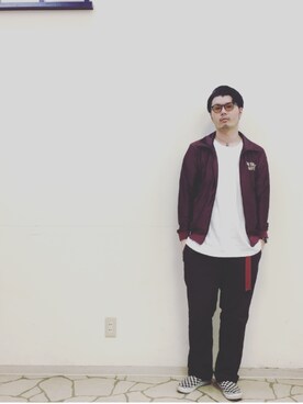 「ワコマリア」｜「アイテム（ジャージ）」を使った、R_＿＿＿＿Fさん（メンズ・173cm）の春コーディネート
