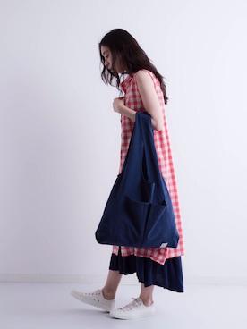 「アイテム（シャツワンピース）」を使った、fillilさん（レディース・170cm）の夏コーディネート