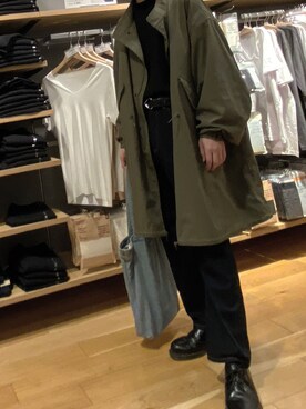 「秋のマイ旬スタイル」｜「アイテム（モッズコート）」を使った、Hirotoさん（メンズ・176cm）の秋コーディネート