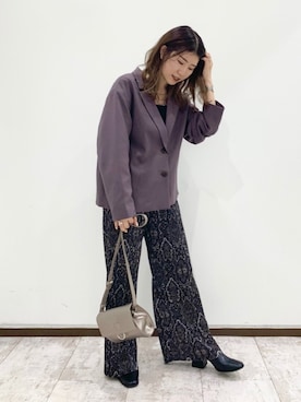 「PAGEBOY（ページボーイ）のハクミニショルダーBAG（ショルダーバッグ）」を使った、tomiさん（レディース・153cm）の秋コーディネート